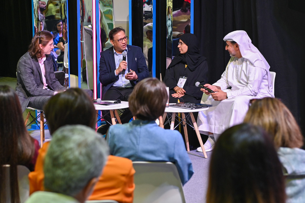 Art industry panel session at World Art Dubai exhibition in Dubai