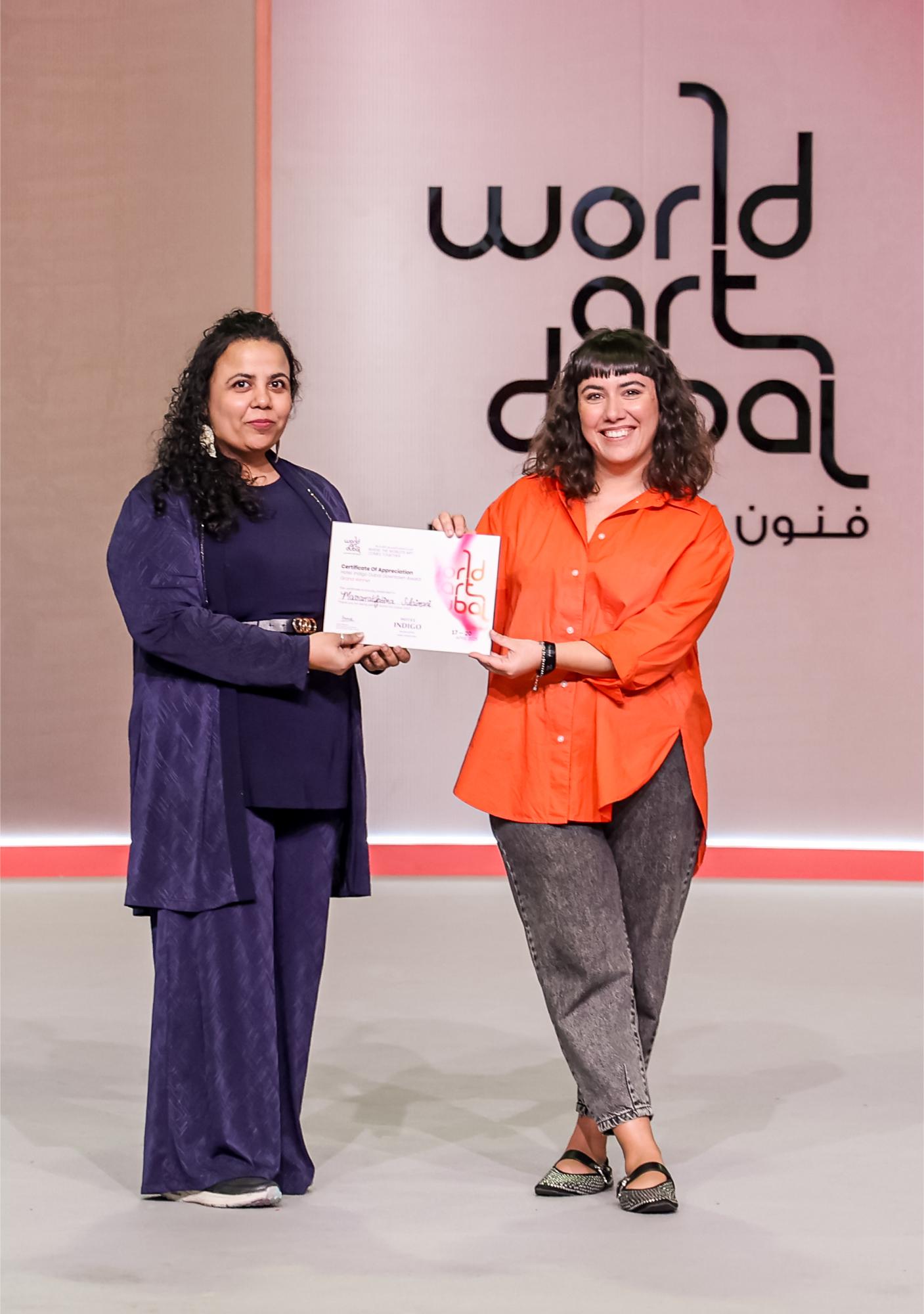 Artist in Residence programme certificate presentation at World Art Dubai